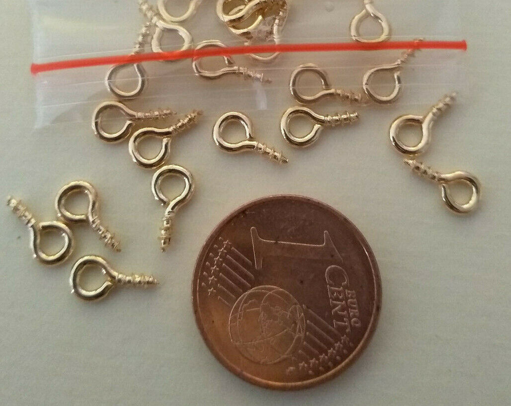 100 Stück kleine mini Schraubösen Ösenschrauben Ringschrauben 8x4mm