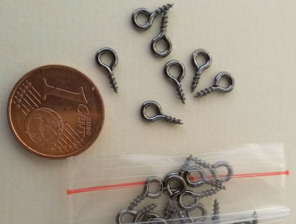 100 Stück kleine mini Schraubösen Ösenschrauben Ringschrauben 8x4mm