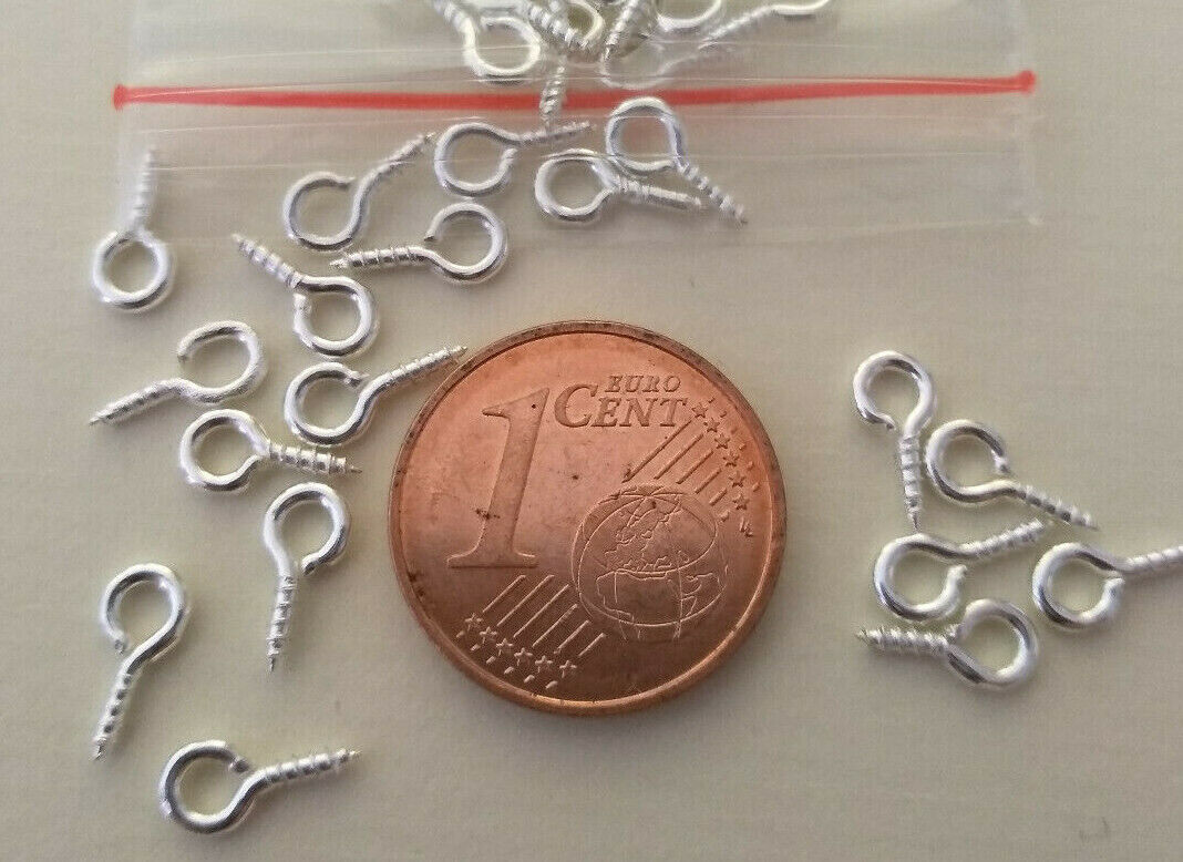 100 Stück kleine mini Schraubösen Ösenschrauben Ringschrauben 8x4mm